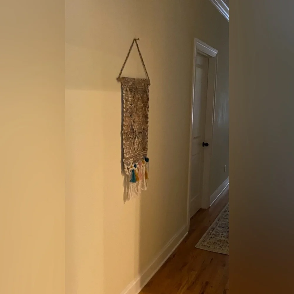Bohemian Woven Wall Hanging with Tassels
